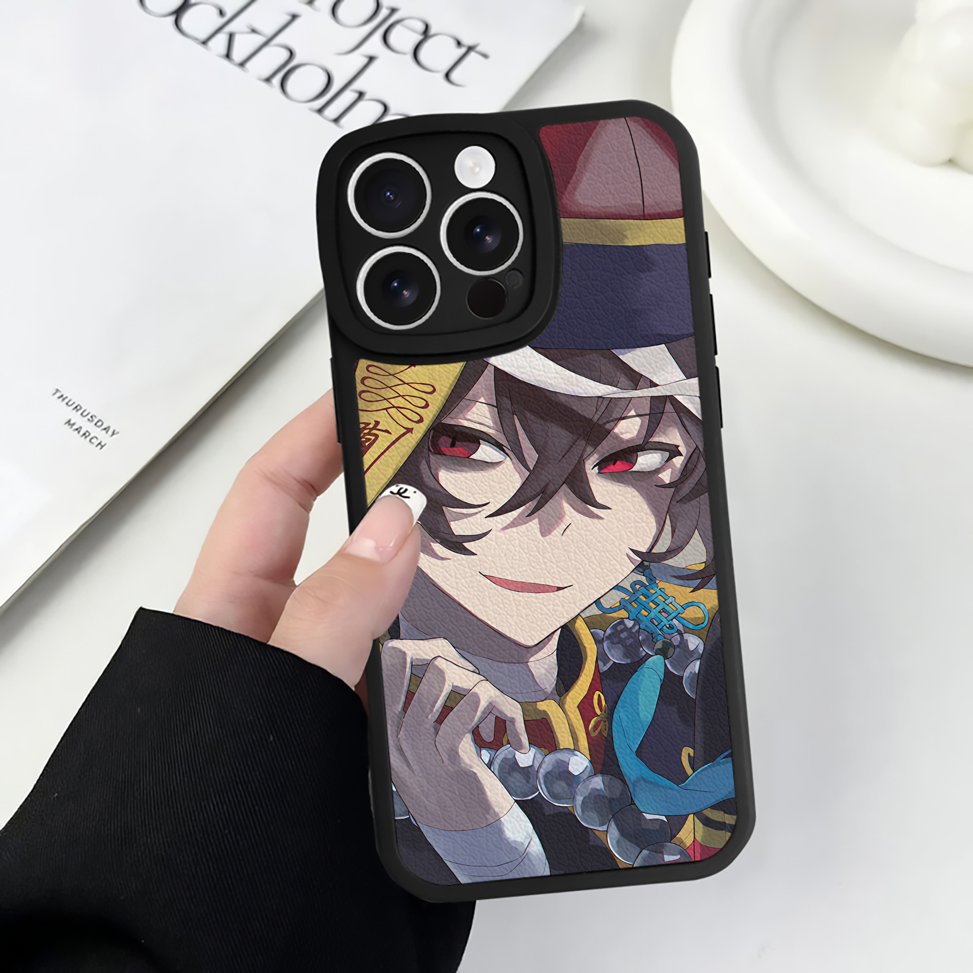 （画像用） 文豪ストレイドッグス Bungo Stray Dogs 【iPhone 16シリーズ対応】シリコンスマホケース（レザー調） 材質：シリコン